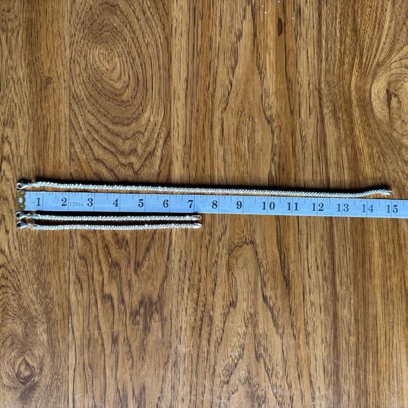 MILOR Sterling Silver Diamond Cut Margarita Chain 15" Necklace & 7" Bracelets - Picture 10 of 16